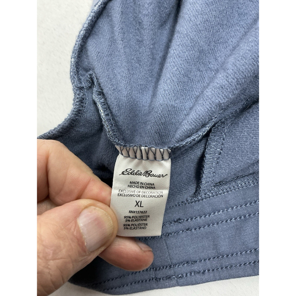 Womans Eddie Bauer Lounge Pullon Jogger Pants XL Blue Elastic Waist - Picture 4 of 9